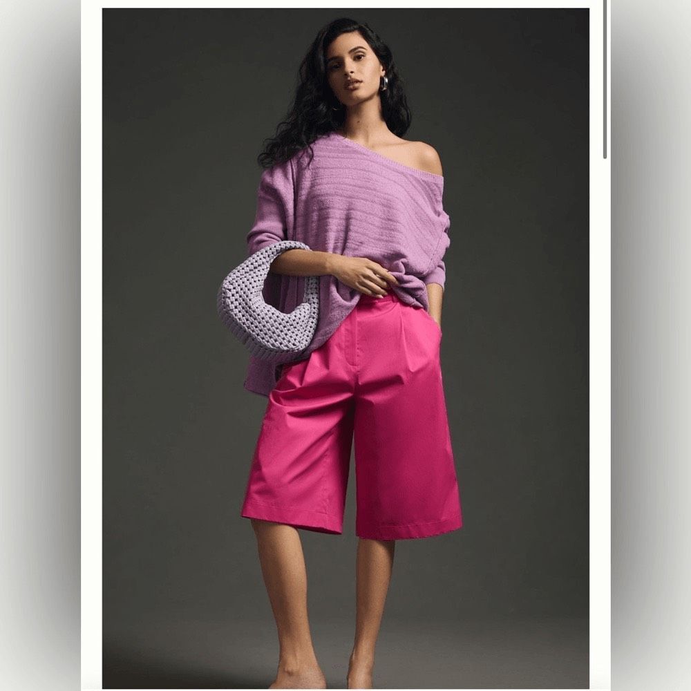 Anthropologie Pilcro Oversized Sweater Tunic Lavender Size Small